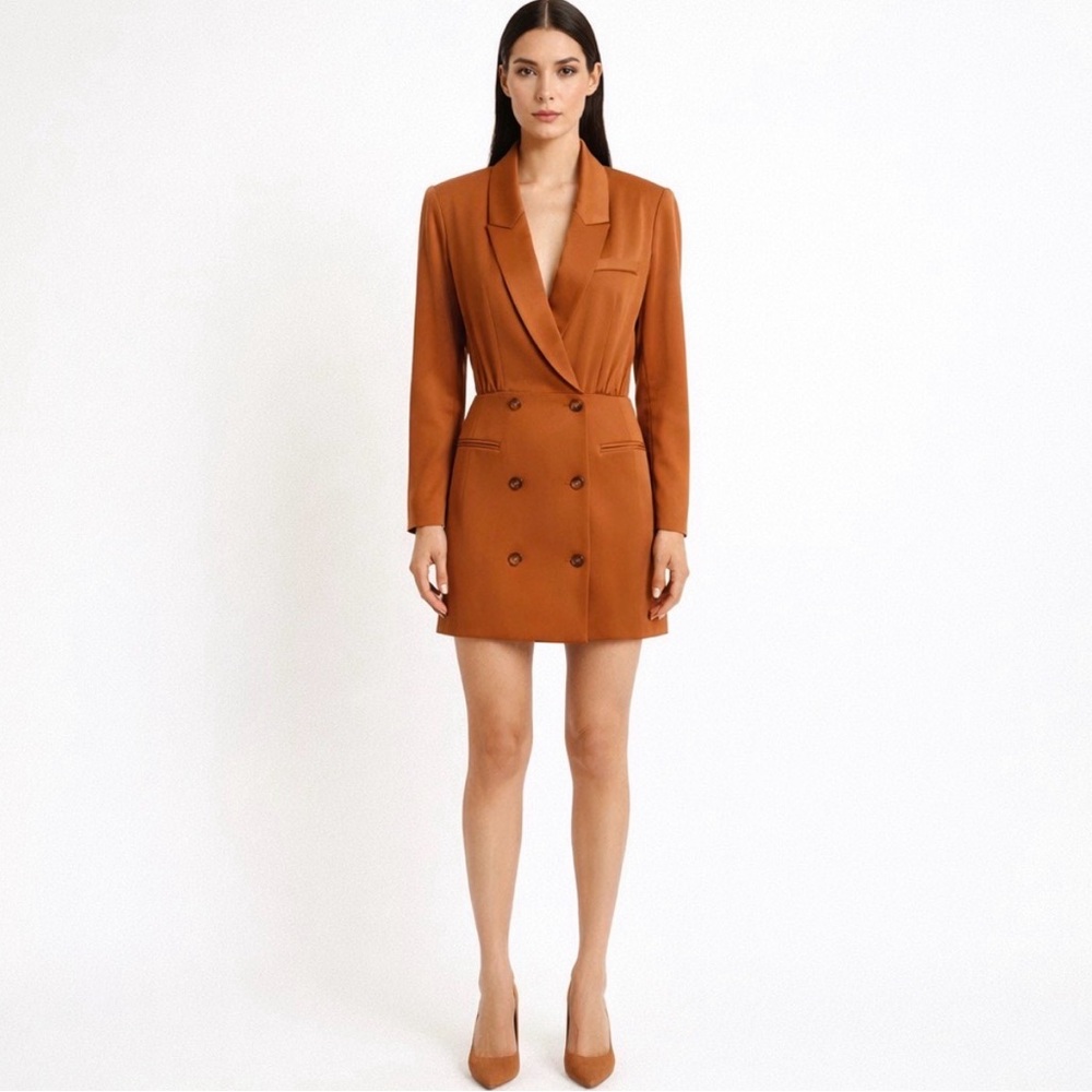 Royal Ivy Regatta Suit Dress Medium Dark Camel